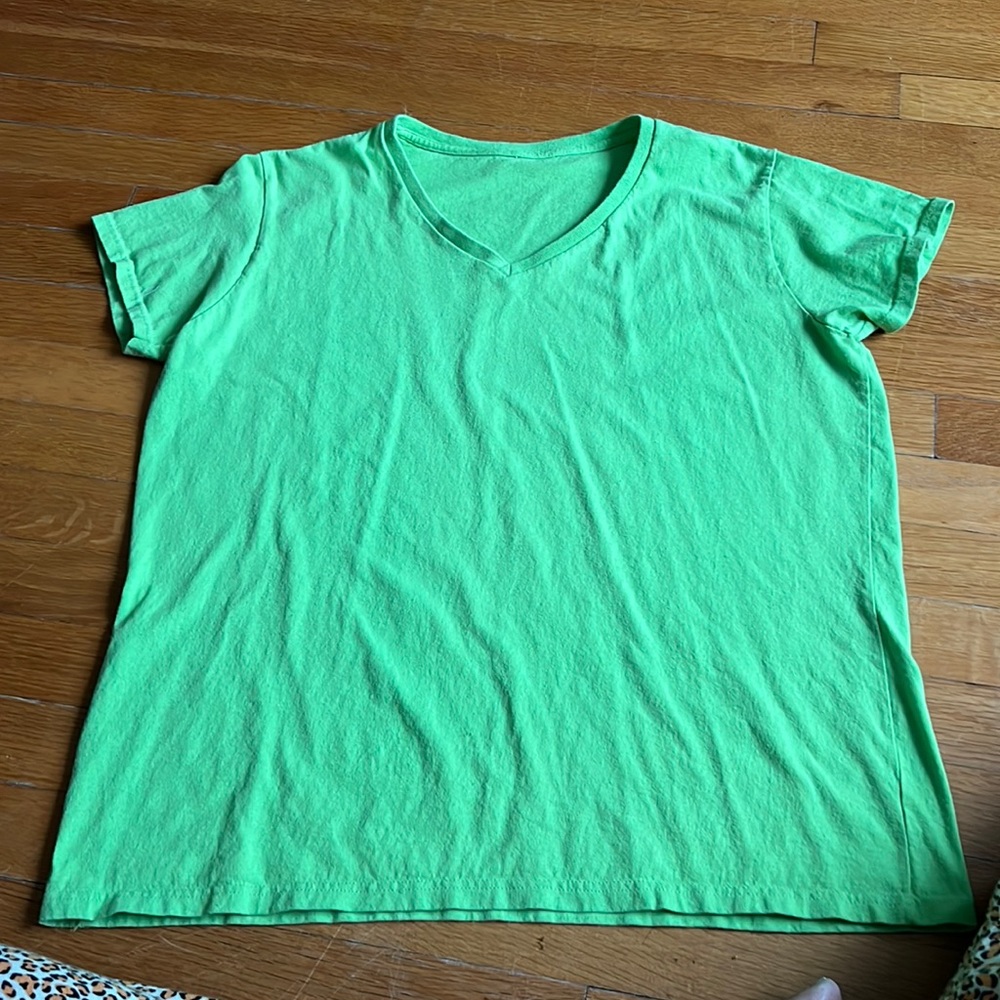 Women’s neon green 100% cotton tshirt